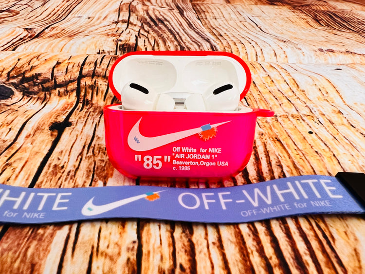 Off-White Nike Design Protective Case For AirPods Pro 2: Hot Pink