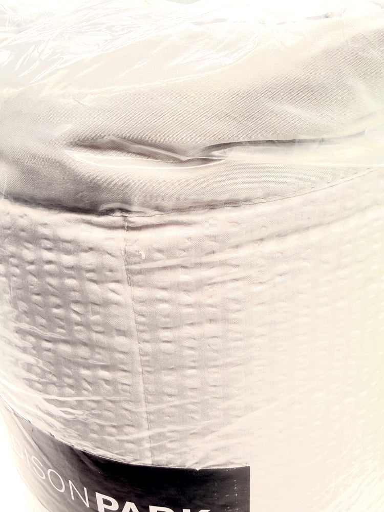 Madison Park Down Alternative Blanket, King/CalKing, Satin Trim, Light Grey
