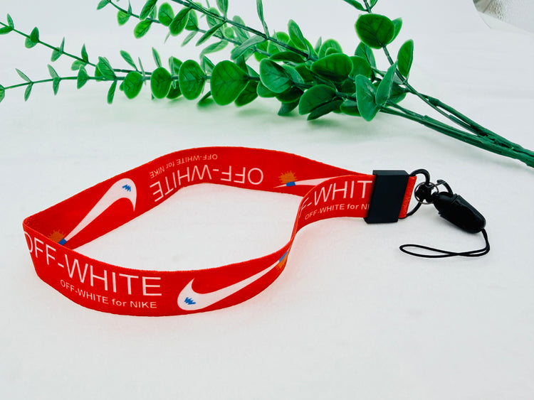 Nike OFF WHITE design Protective case with Lanyard for AirPods 4
(2024) Red