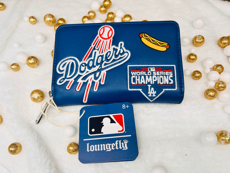 MLB LA Dodgers Patches Zip Around Wallet