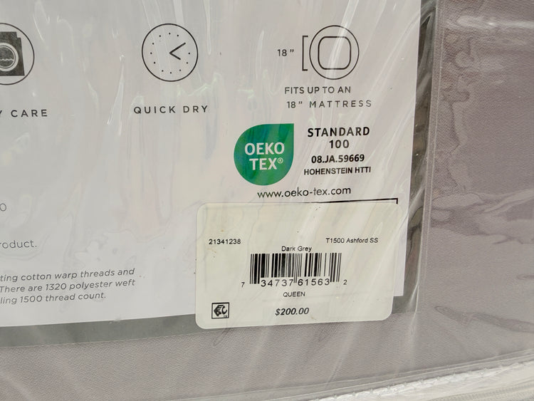 Macy’s Ashford Solid 1500 Thread Count 4 Pc. Sheet Set, Queen