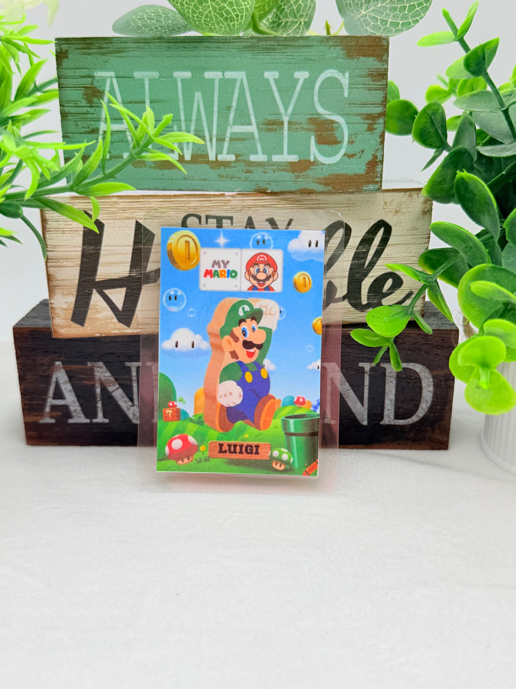My Mario Wooden Blocks Laminated Amiibo Cards