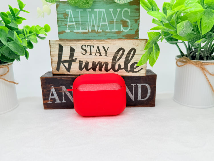 Nike OFF WHITE design Protective case for AirPods Pro 3 (2025) Matte Red- White Logo
