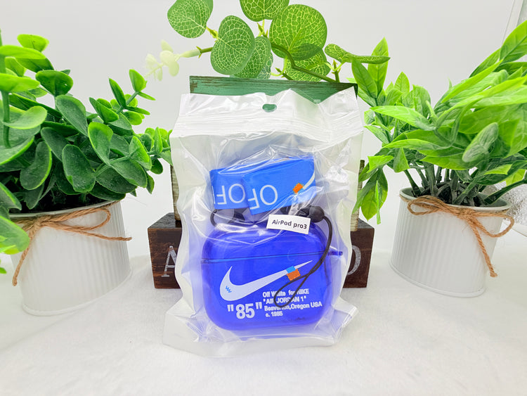 Nike OFF WHITE design Protective case for AirPods Pro 3 (2025) Glossy Blue