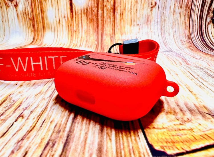 Nike OFF WHITE design Protective case for AirPods 3 (2021) Red