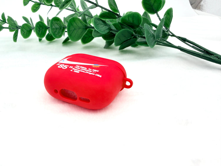 Nike OFF WHITE design Protective case with Lanyard for AirPods 4
(2024) Red
