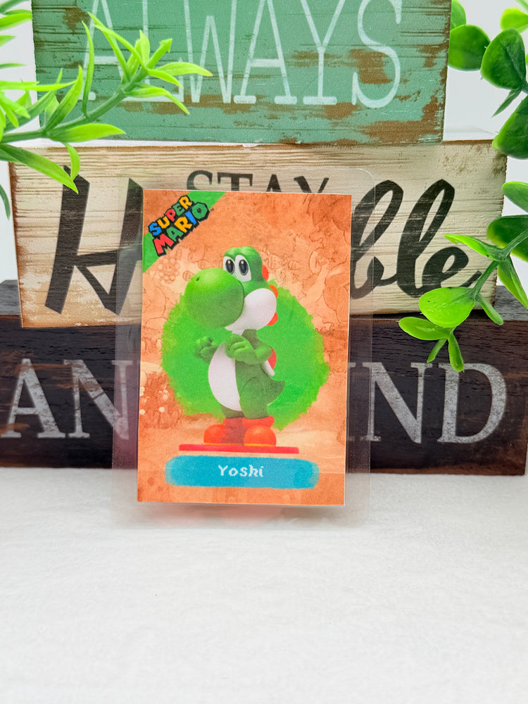 Yoshi and the Mysterious Book laminated amiibo cards