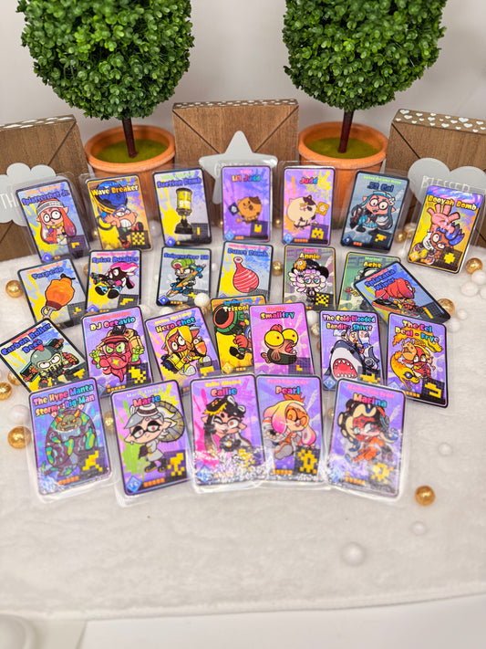 Splatoon Tablesuft Battle Amiibos cards, Laminated