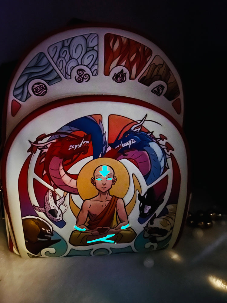 Loungelfy Avatar Aang Glow in the Dark Mini Backpack