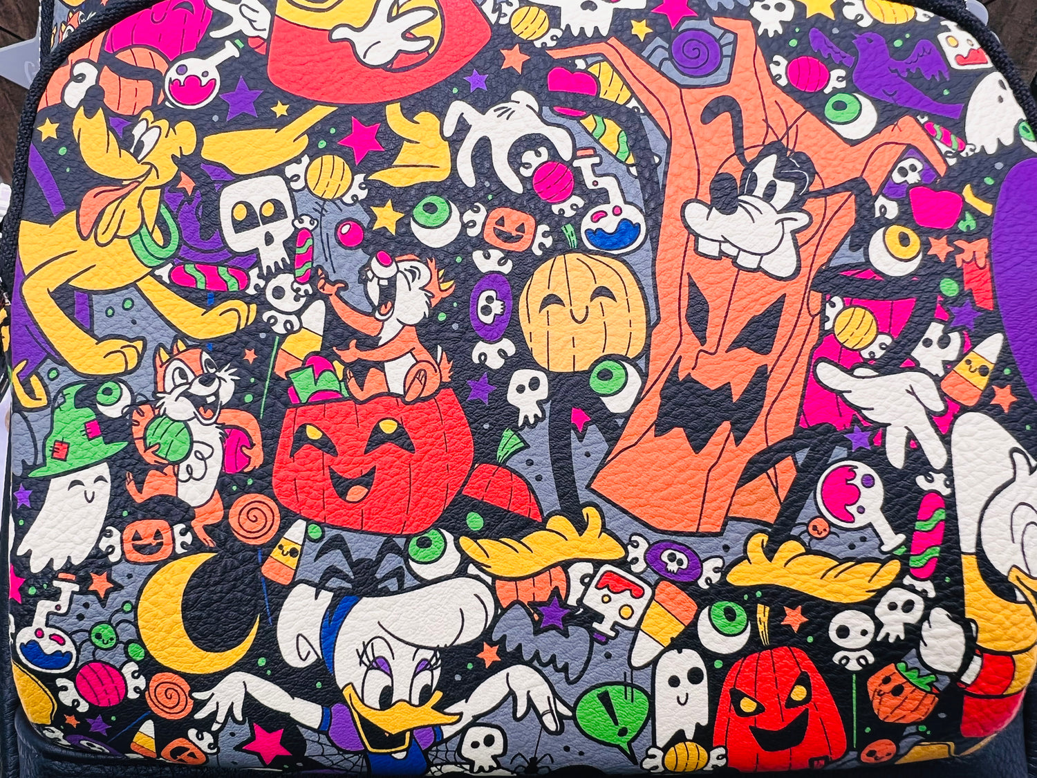halloween disney mini backpack Winnie The Pooh Group themed creatures Minnie Mouse Exclusive Spiderweb Sequin