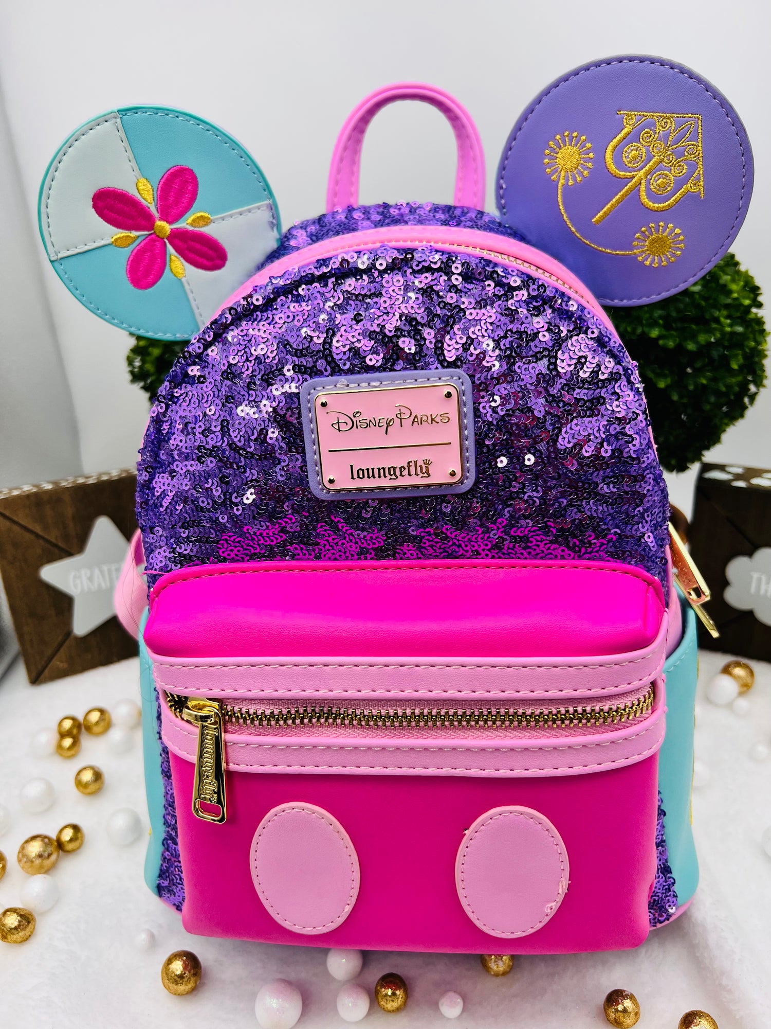 Purple mickey backpack sales
