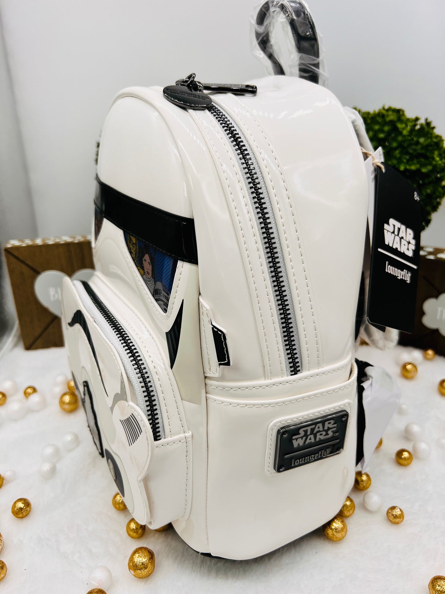 Loungefly Star Wars Stormtrooper Lenticular Mini Rucksack – Offiziell Lizenziert, Aus Kunstleder Loungefly Star Wars Stormtrooper Lenticular Mini Rucksack – Offiziell Lizenziert, Aus Kunstleder