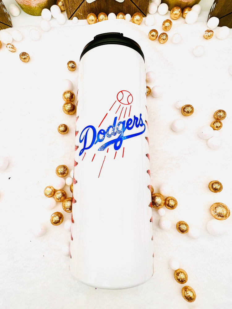 LA Dodgers Baseball Tumbler