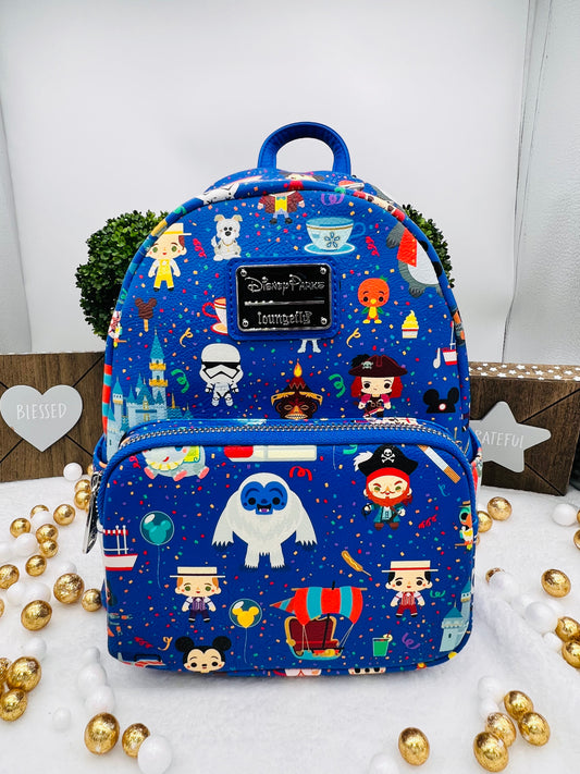 Loungefly Disney Parks CHIBI Disney characters Mini Backpack