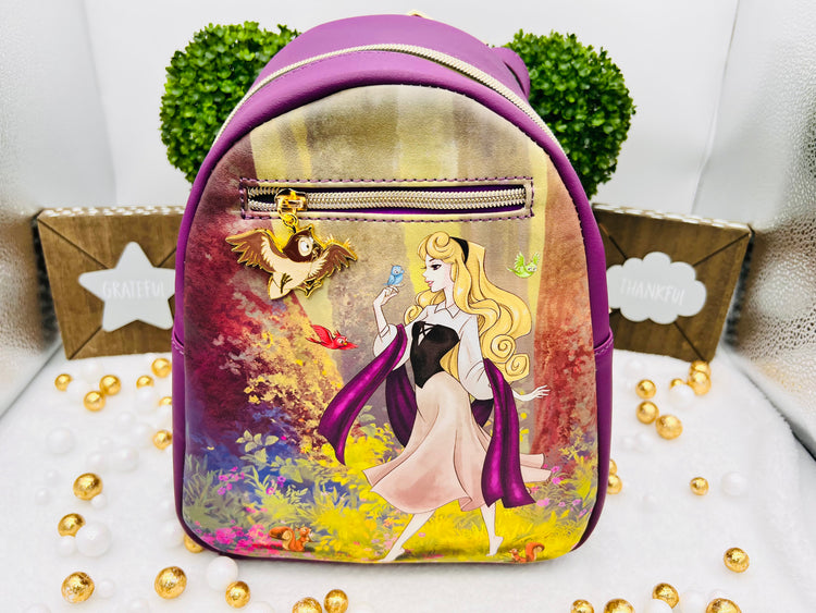 Disney Loungefly Sleeping Beuty Forest Scene Mini Backpack