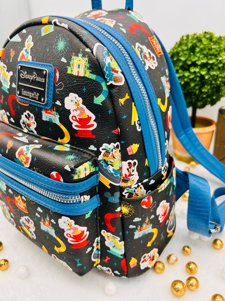 Loungefly Disney Parks Disneyland Ride Icon Mini mochila