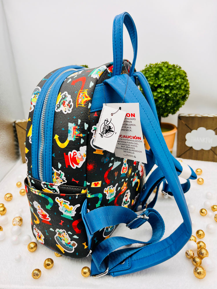 Loungefly Disney Parks Disneyland Ride Icon  Mini Backpack