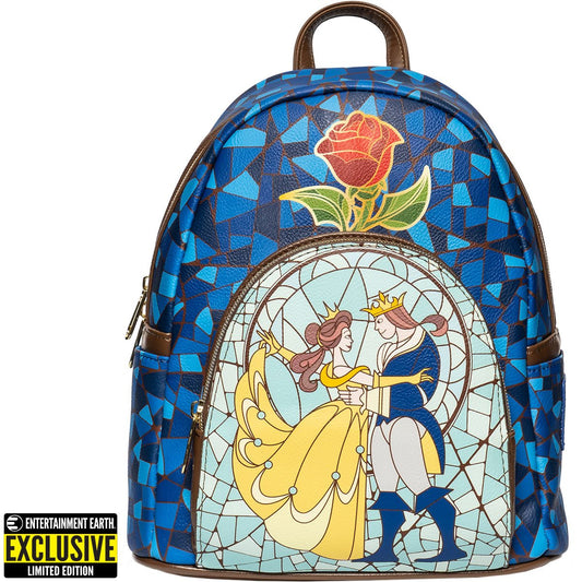 Loungefly Beauty and by the Beast Stained-Glass Window Mini-Backpack