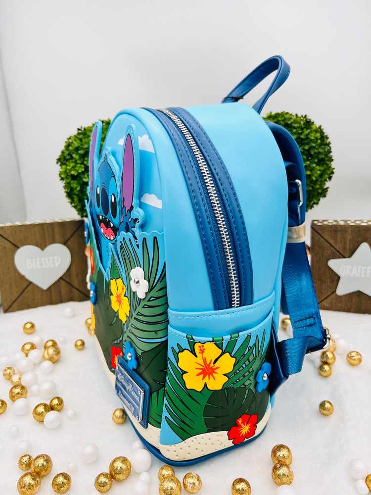 Stich Floral Loungefly Mini Backpack