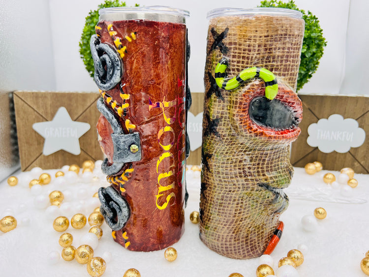 Nightmare Before Christmas And Hocus Pocus 3D, Glow In The Dark Tumblers