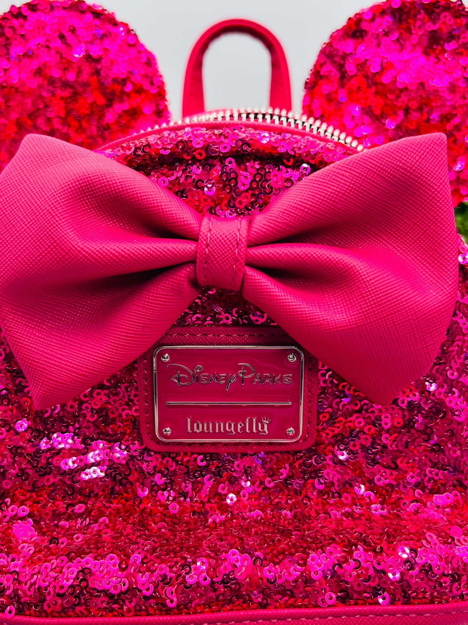 disney parks sequin loungefly mini backpack Minnie Mouse Sequin Loungefly Mini Backpack – Magenta – Harmony Homes