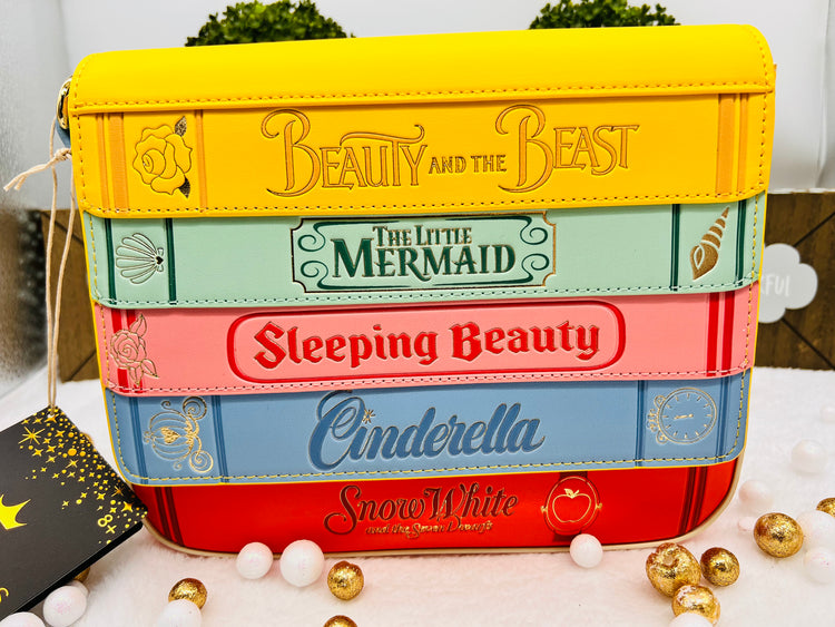 Loungelfy Disney Princess Books Classics Crossbody Bag