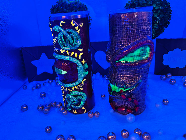 Pesadilla antes de Navidad y Hocus Pocus 3D, vasos que brillan en la oscuridad