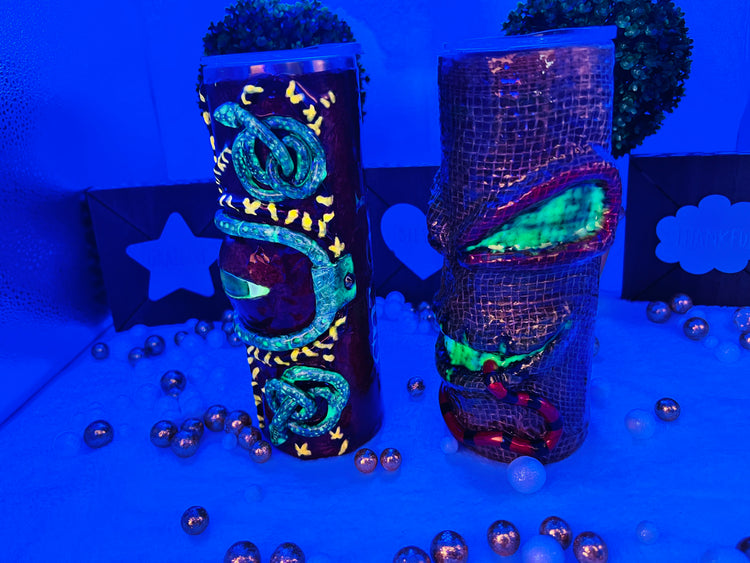 Nightmare Before Christmas And Hocus Pocus 3D, Glow In The Dark Tumblers