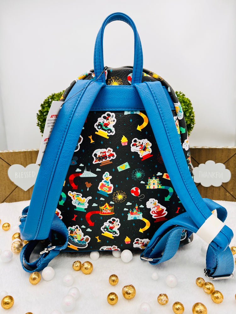 Loungefly Disney Parks Disneyland Ride Icon  Mini Backpack