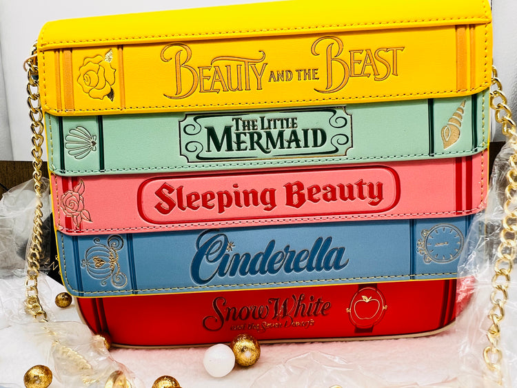 Loungelfy Disney Princess Books Classics Crossbody Bag