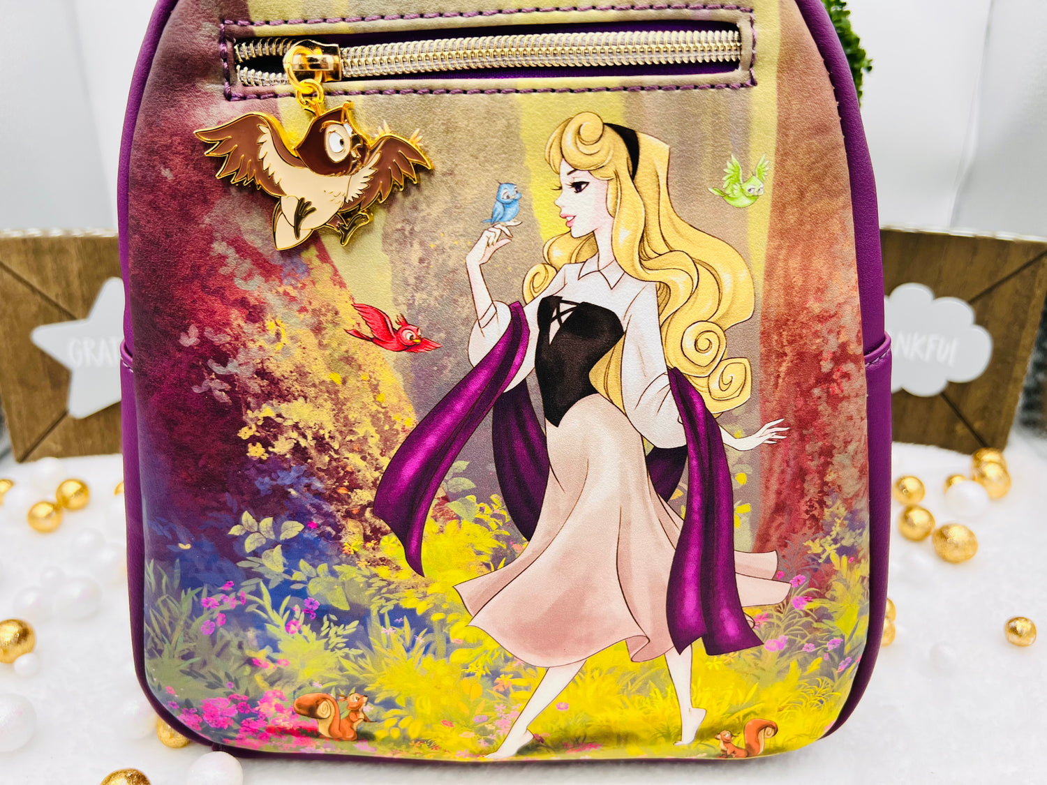 Loungefly Disney Sleeping Beauty Aurora Forest Scene Mini Backpack NEW