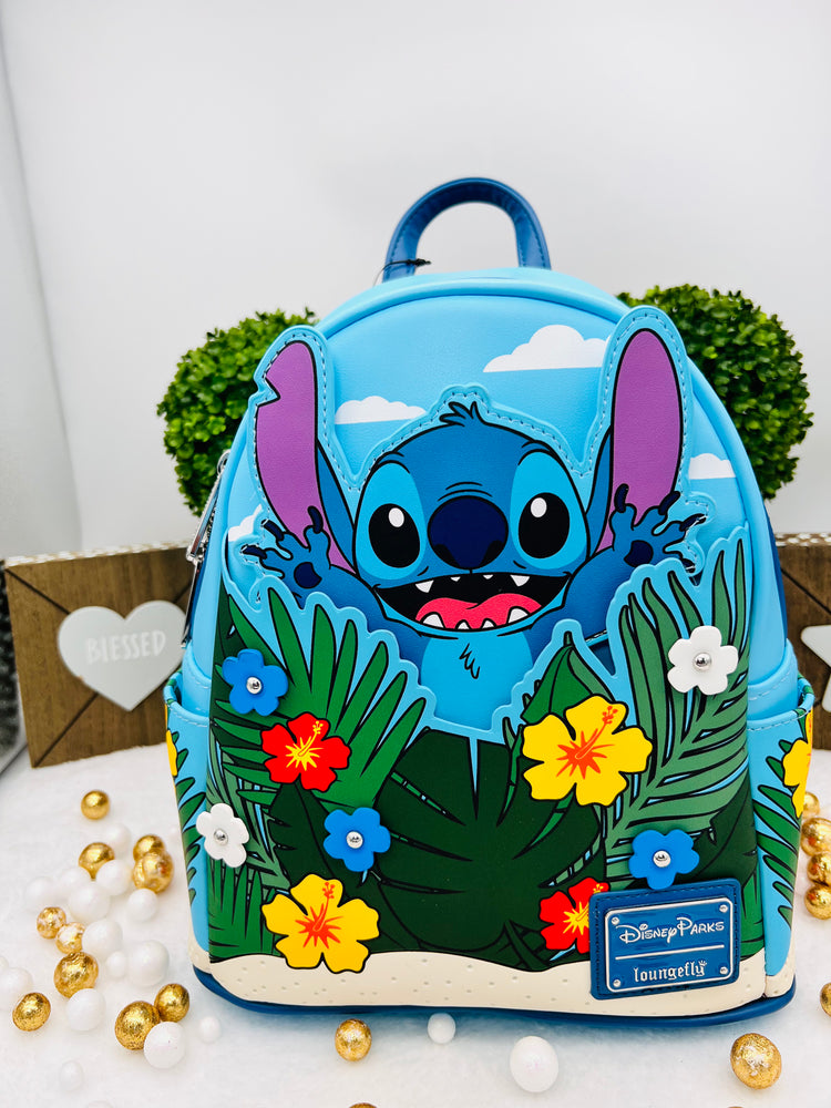 Stich Floral Loungefly Mini Backpack