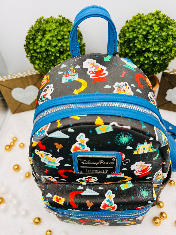 Loungefly Disney Parks Disneyland Ride Icon Mini mochila