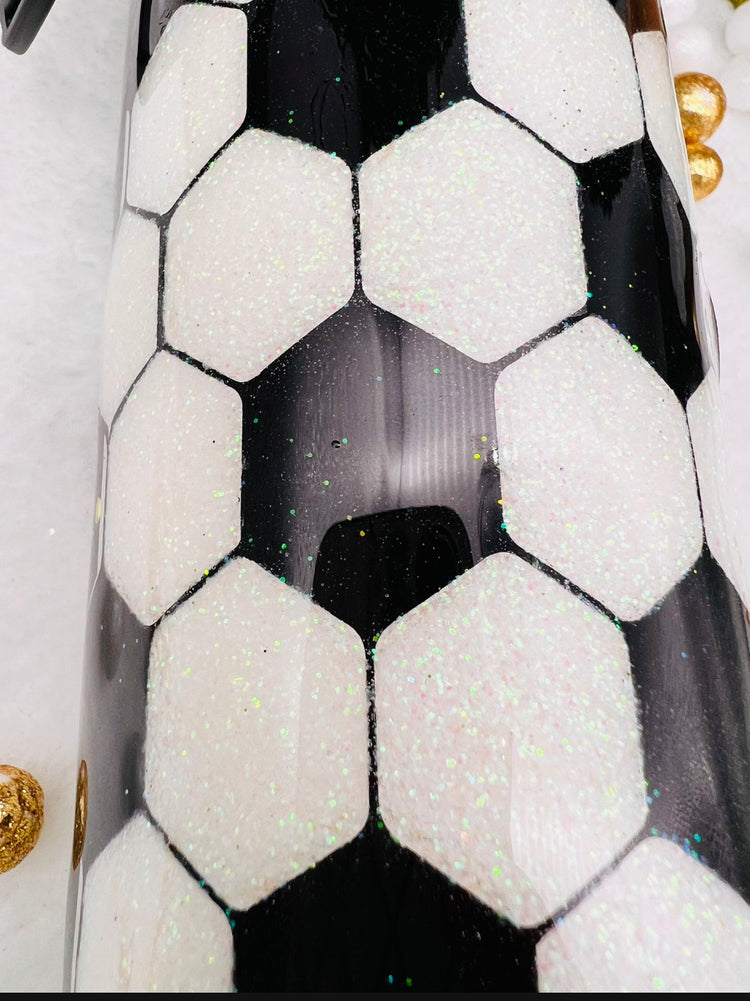 Soccer Glitter 20 Oz Sports Tumbler