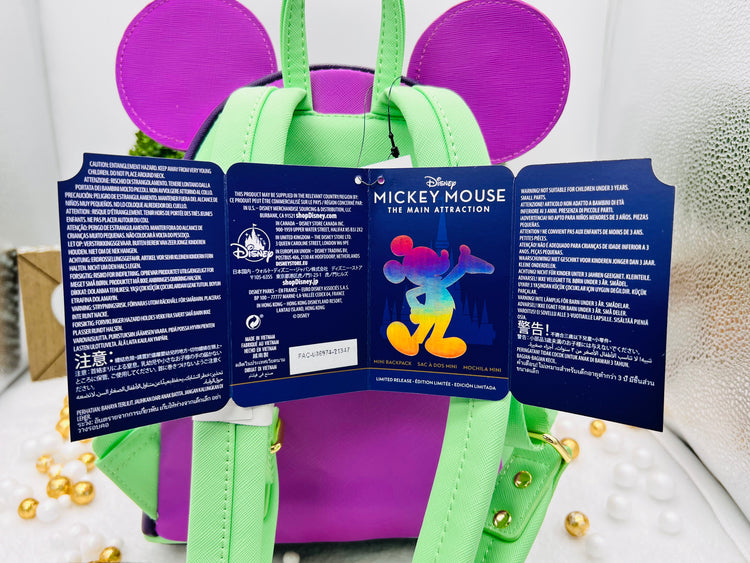 Minimochila Mickey Mouse: La Atracción Principal de Loungefly – Mad Tea Party