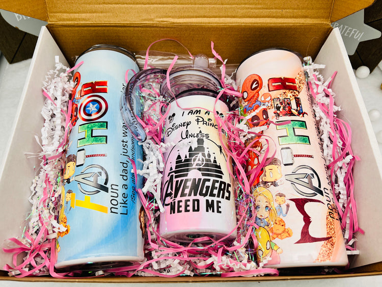 Baby Avengers Family Tumbler Gift  Set