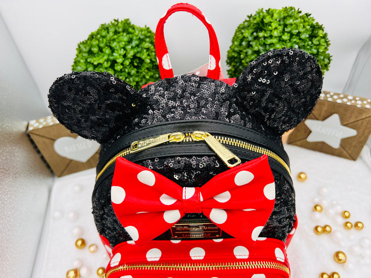 Minimochila con lentejuelas y lunares de Minnie Mouse de Loungefly