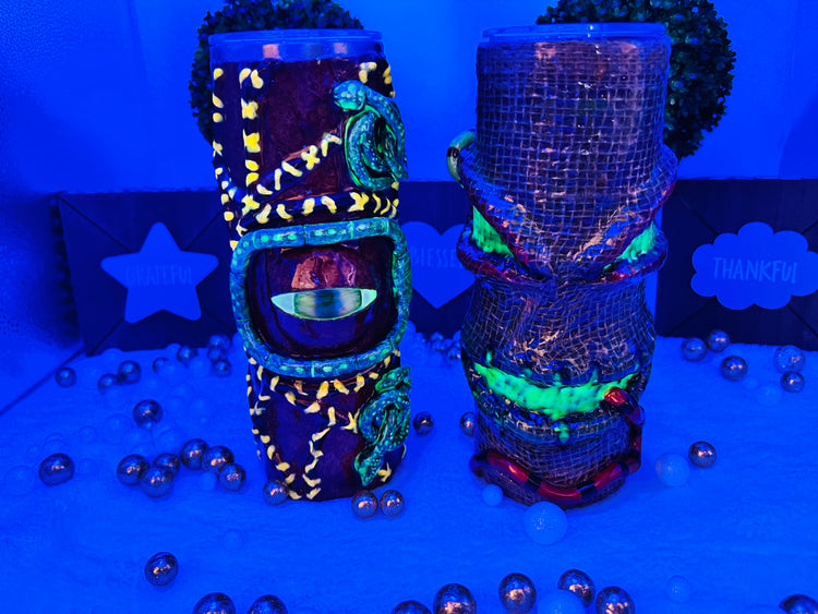 Nightmare Before Christmas And Hocus Pocus 3D, Glow In The Dark Tumblers