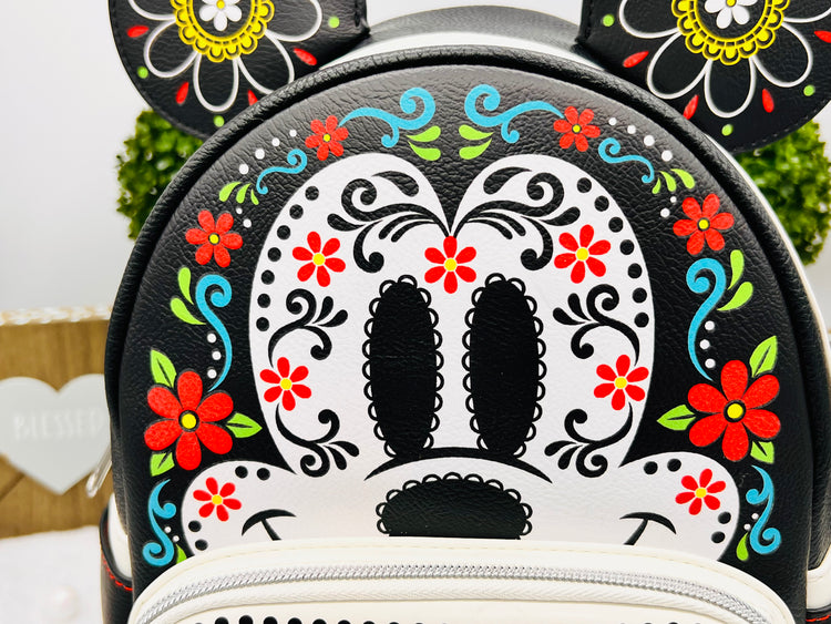 Mickey Mouse Dia Muertos Skull Mini-Backpack