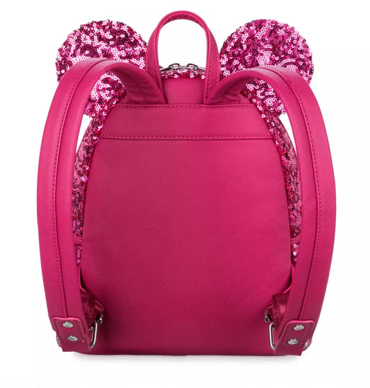 Minnie Mouse Sequin Loungefly Mini Backpack – Magenta