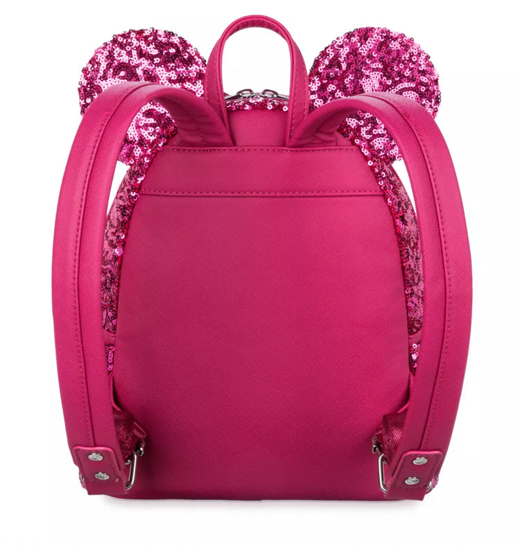 Minnie Mouse Sequin Loungefly Mini Backpack – Magenta